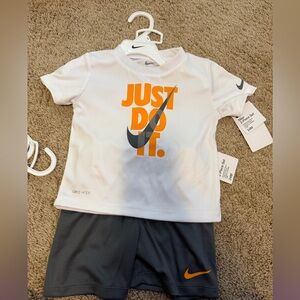 Nike Kids White and Gray set with Orange 'Just Do It'